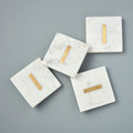 Verona Marble Monogram Coasters Set of 4 - Letter I