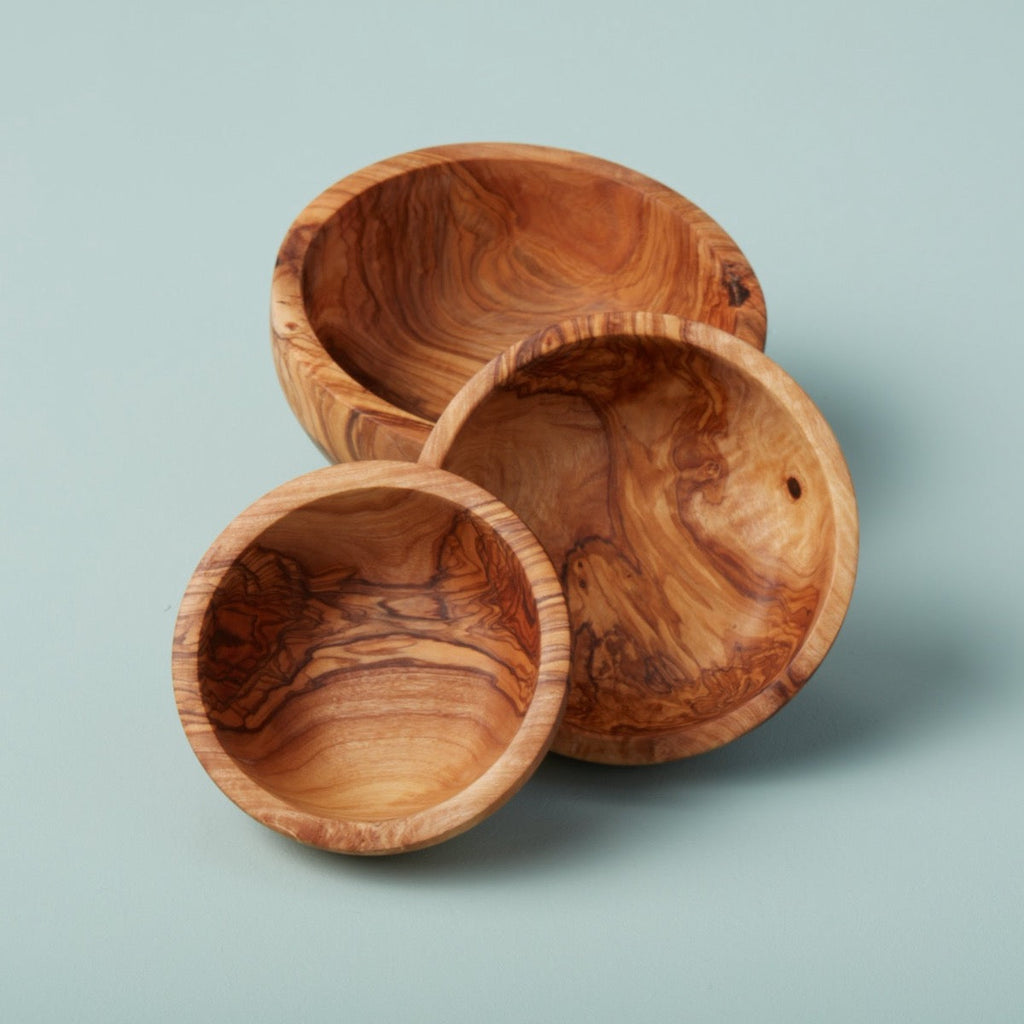 Olive Wood Nesting Bowls, Set of 3