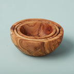 Olive Wood Nesting Bowls, Set of 3