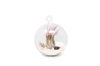 Set of 3 Beachy Globe Terrariums with White Sand