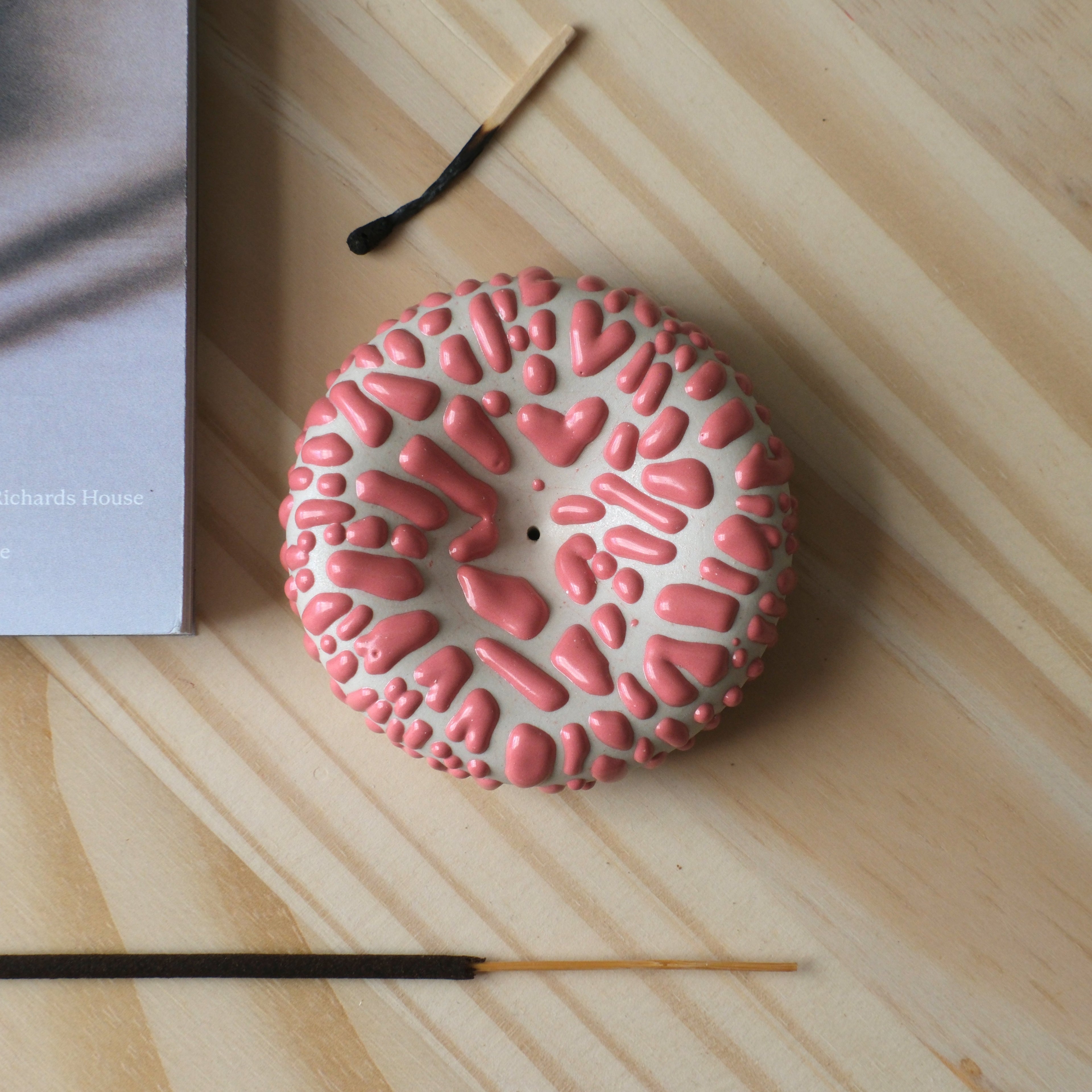 handmade stoneware incense holder by Misewell