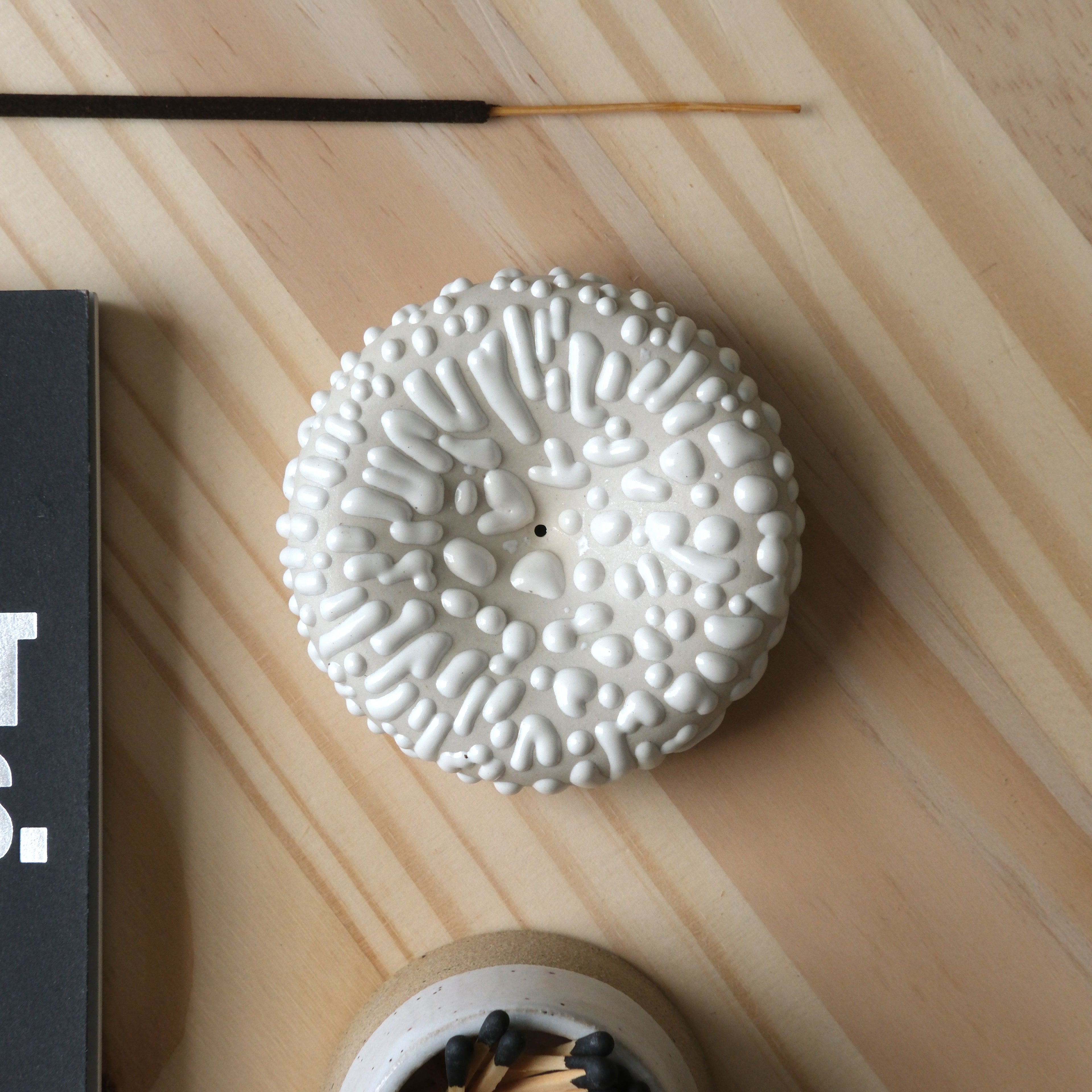 handmade stoneware incense holder by Misewell
