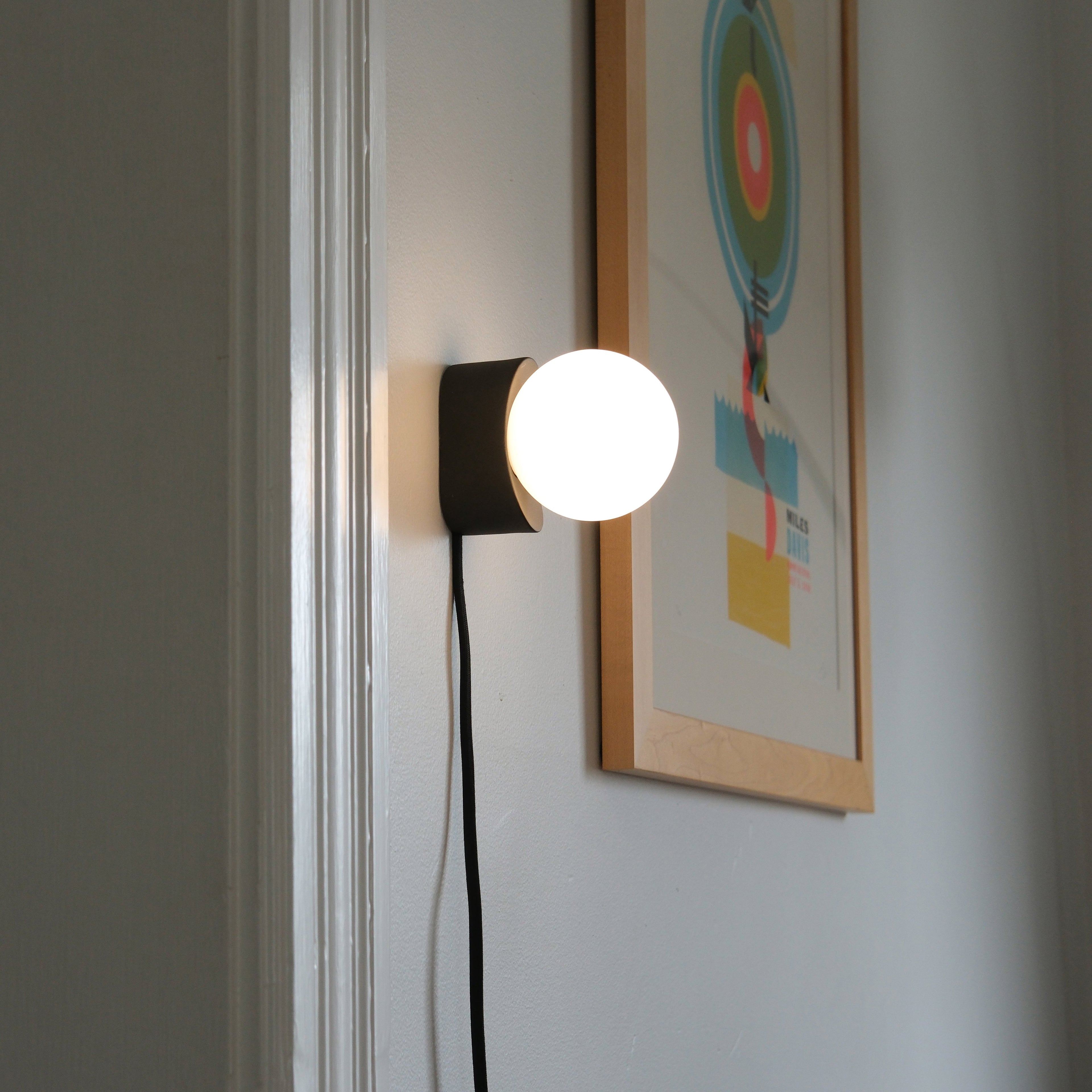 Misewell Iota Sconce in white matte glaze