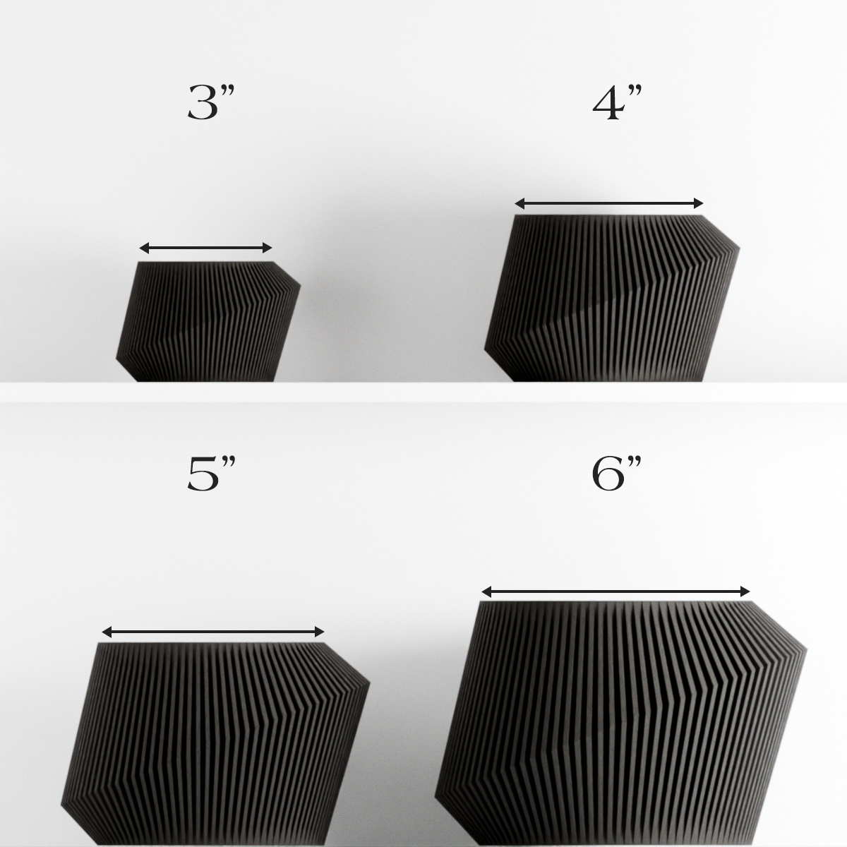 Urban Planter in midnight black