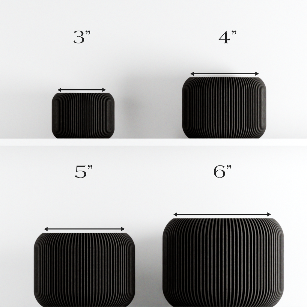 Orbis Planter in midnight black
