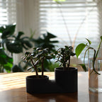 handmade double ceramic plant pot by Misewell