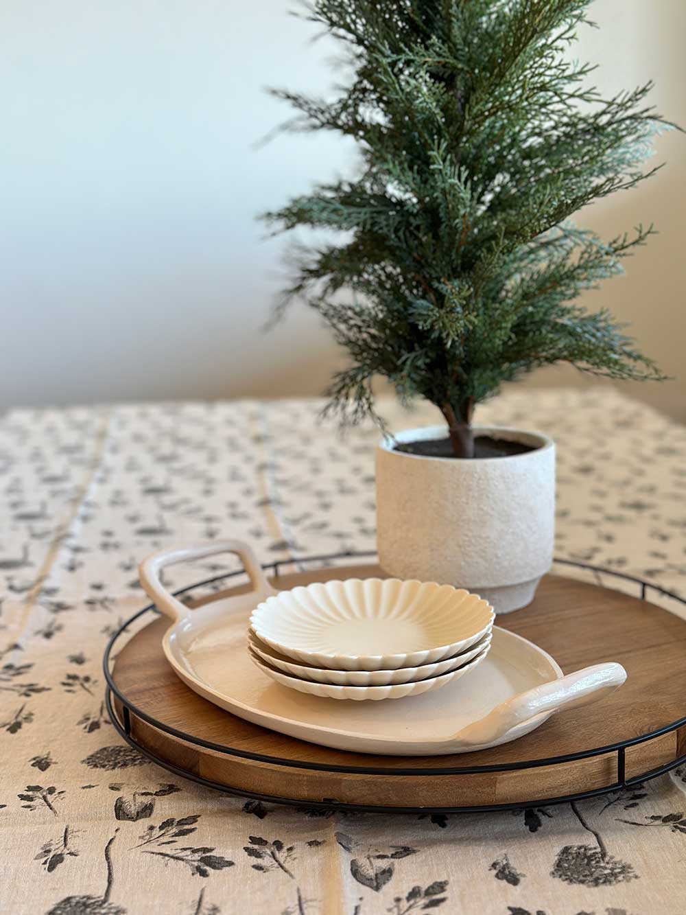 24" / 2’ Artificial Evergreen Cedar Tree Set