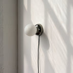 Ripple I Sconce chrome glaze detail with 4.7 inch globe