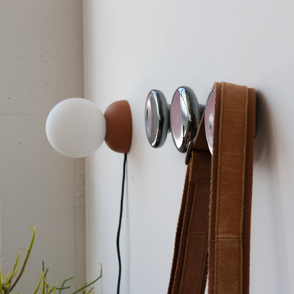 chrome ceramic coat hook by Misewell