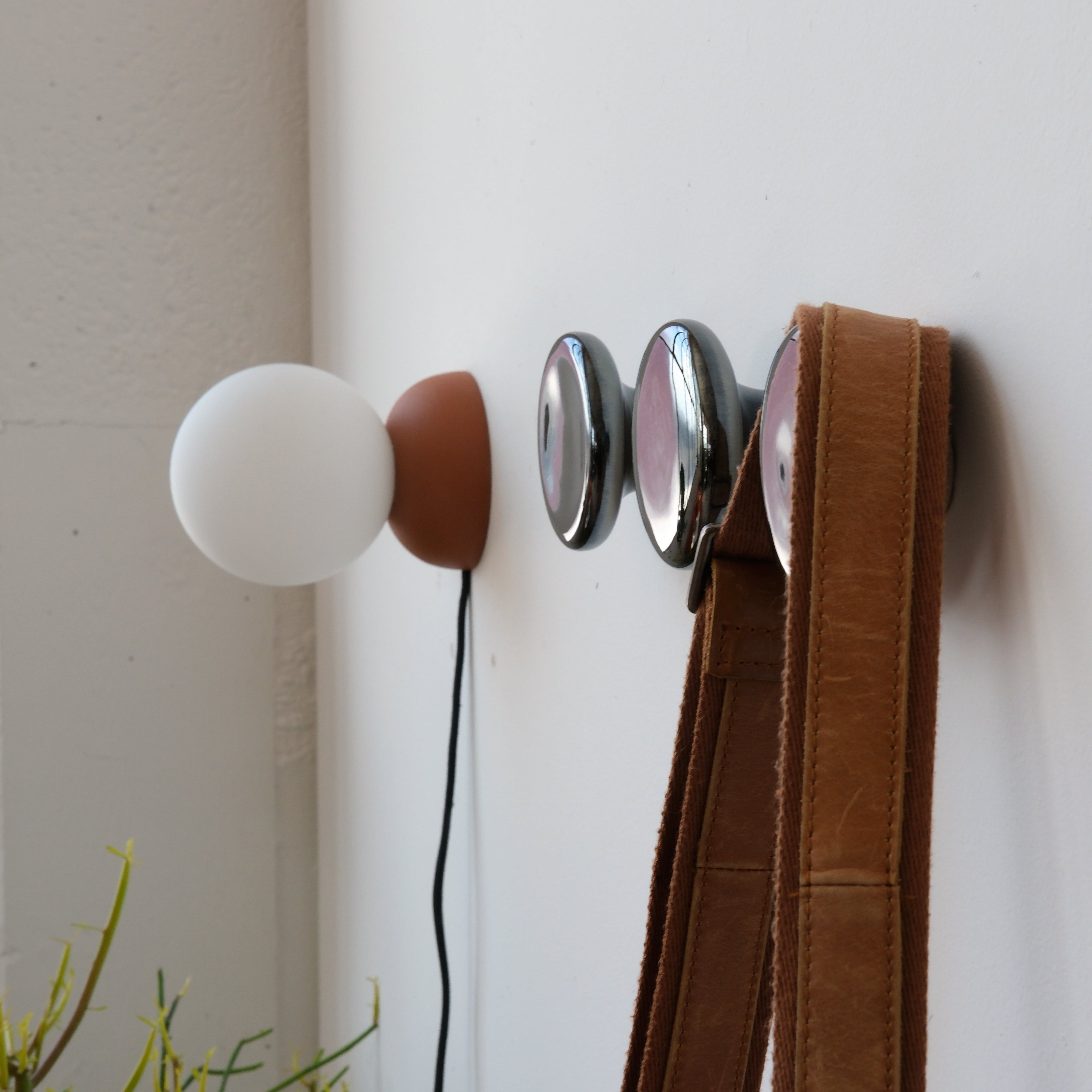 chrome ceramic coat hook by Misewell