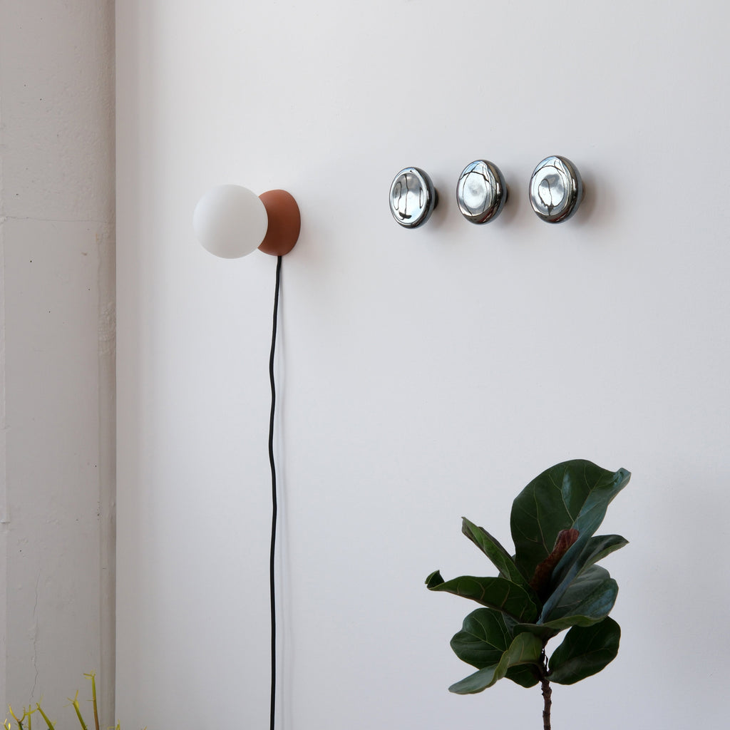 chrome ceramic coat hook by Misewell