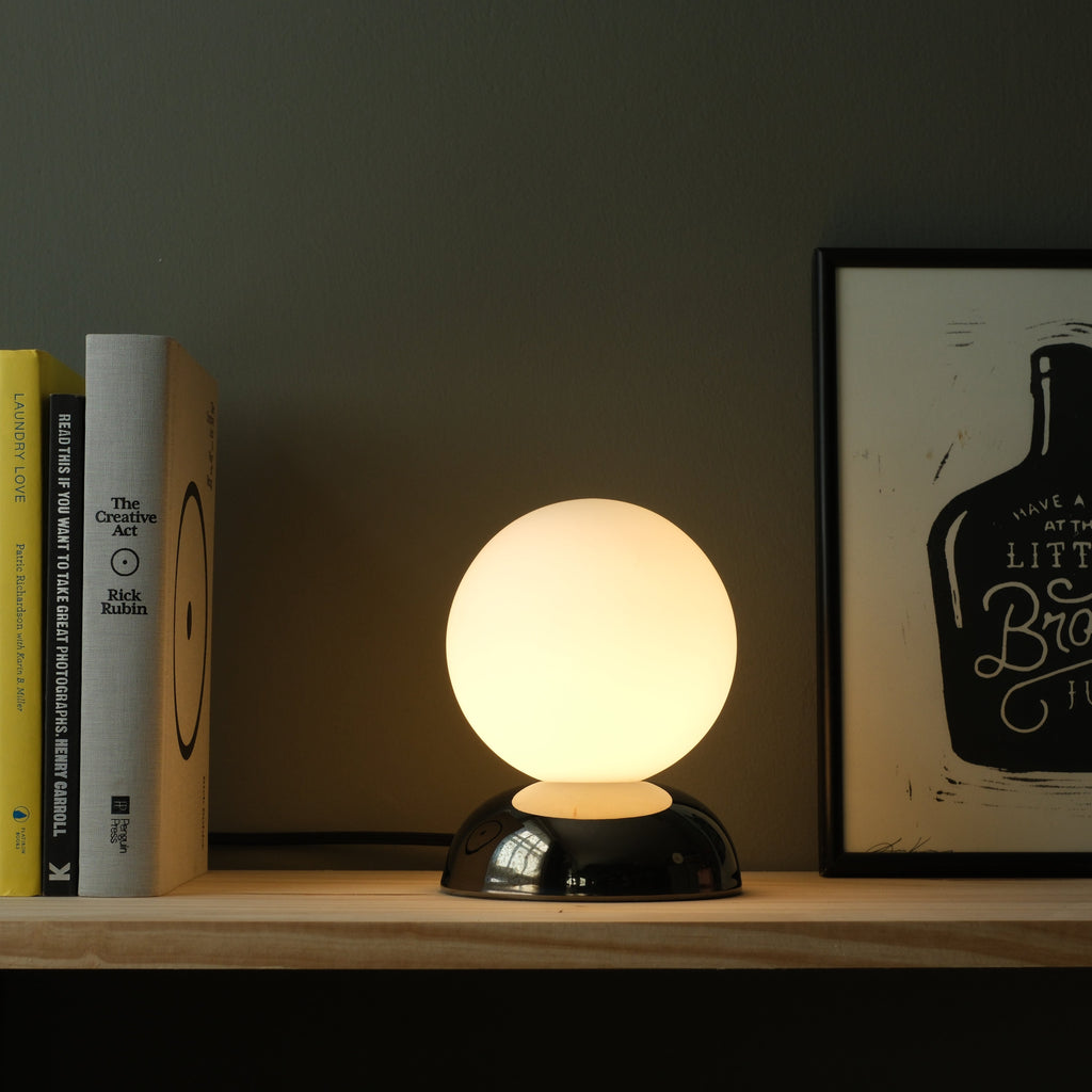 Ripple I Table Lamp lit, soft warm glow