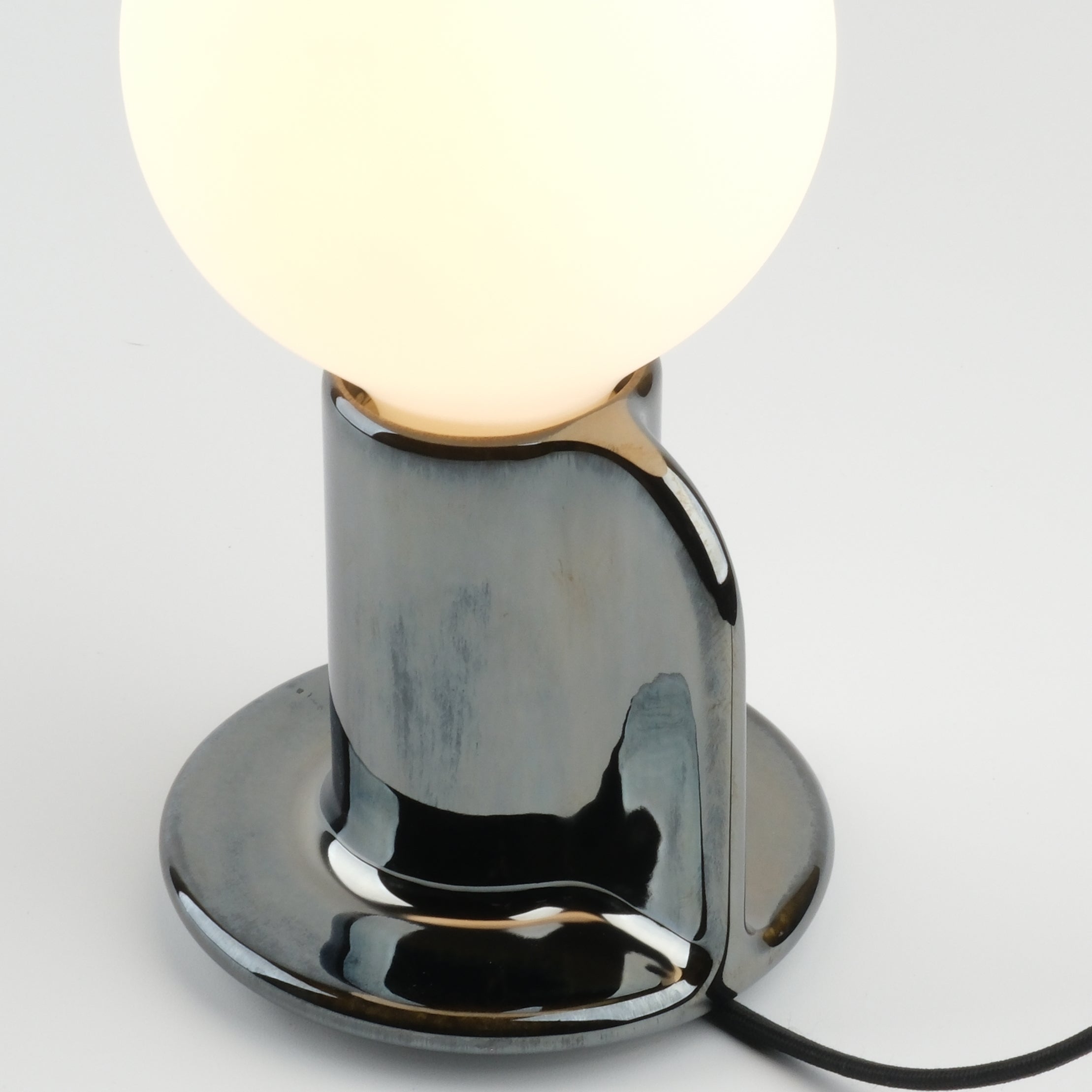 Misewell Q Table Lamp in Chrome glaze