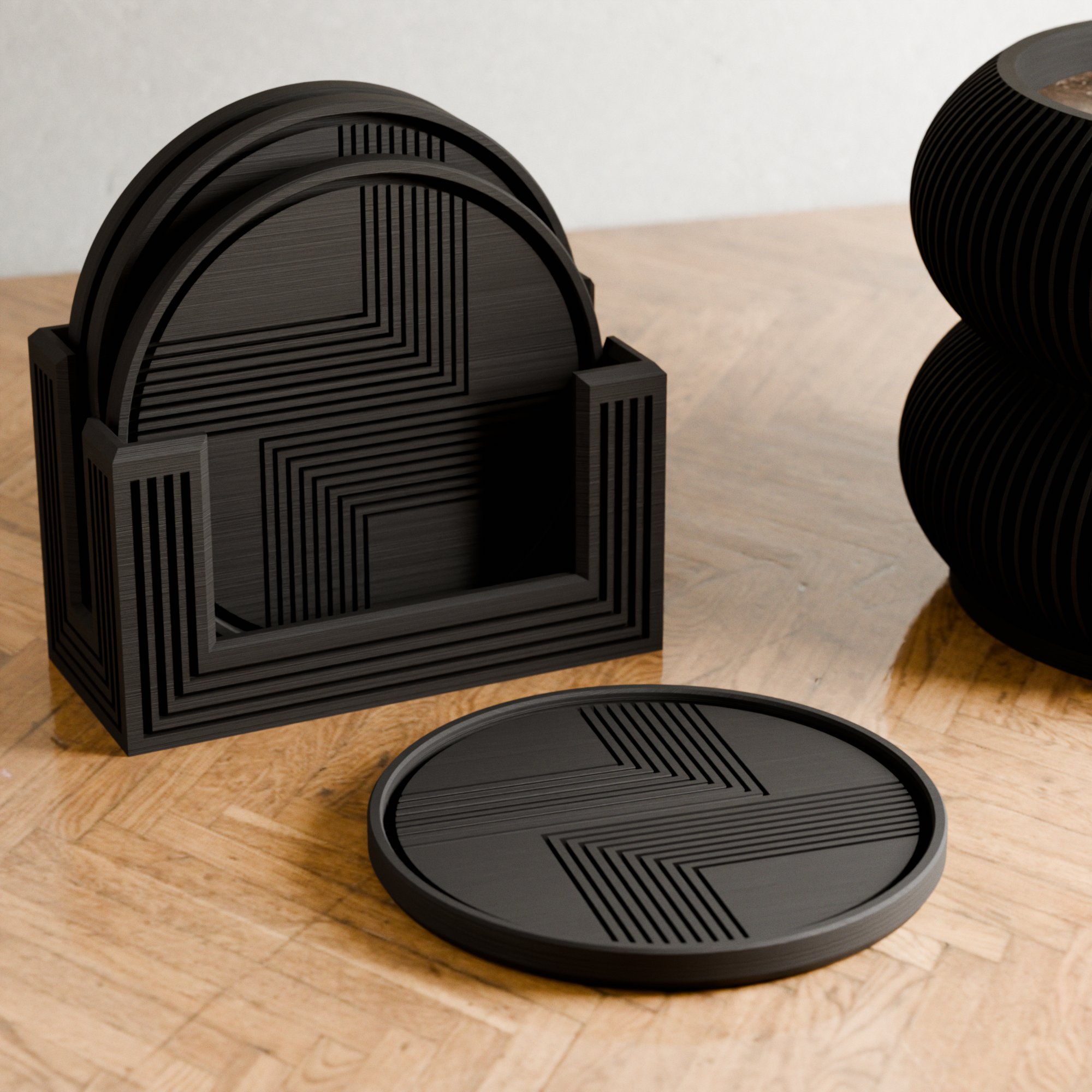 Lined Coaster from Modernized Pottery