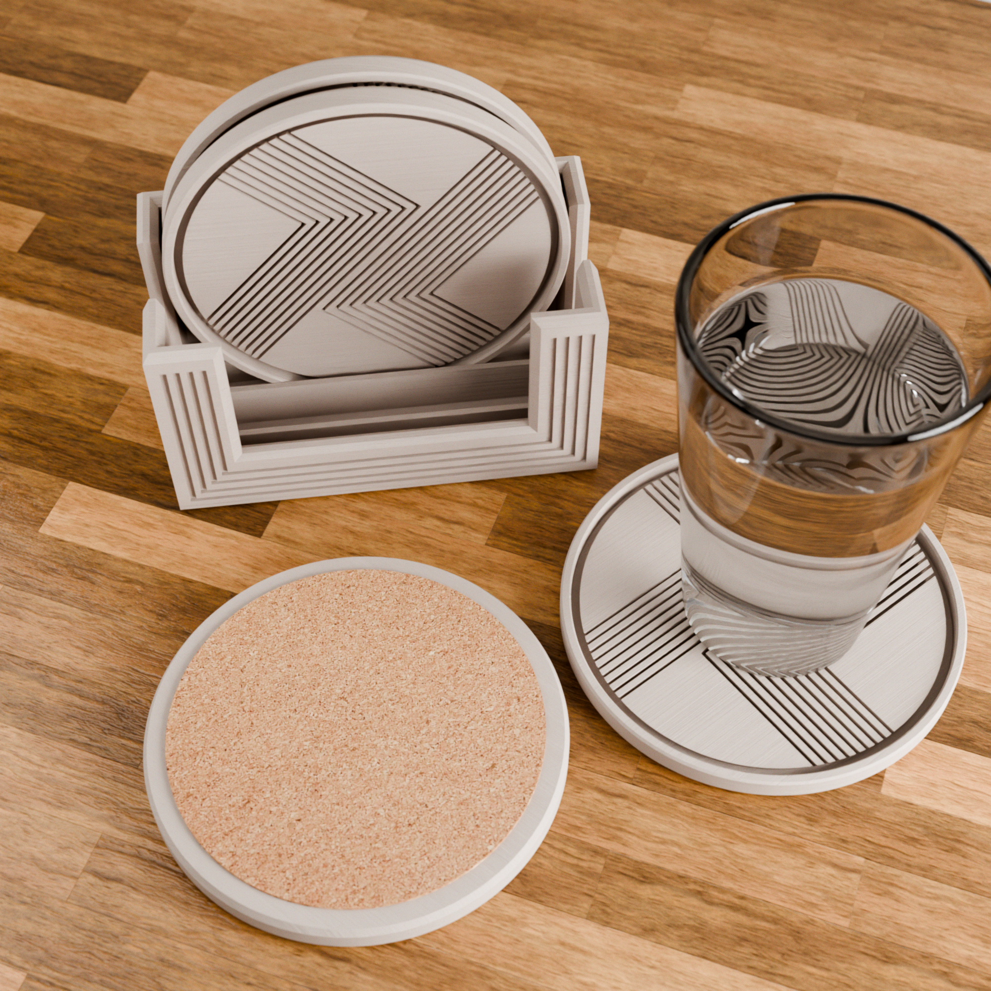 Lined Coaster from Modernized Pottery