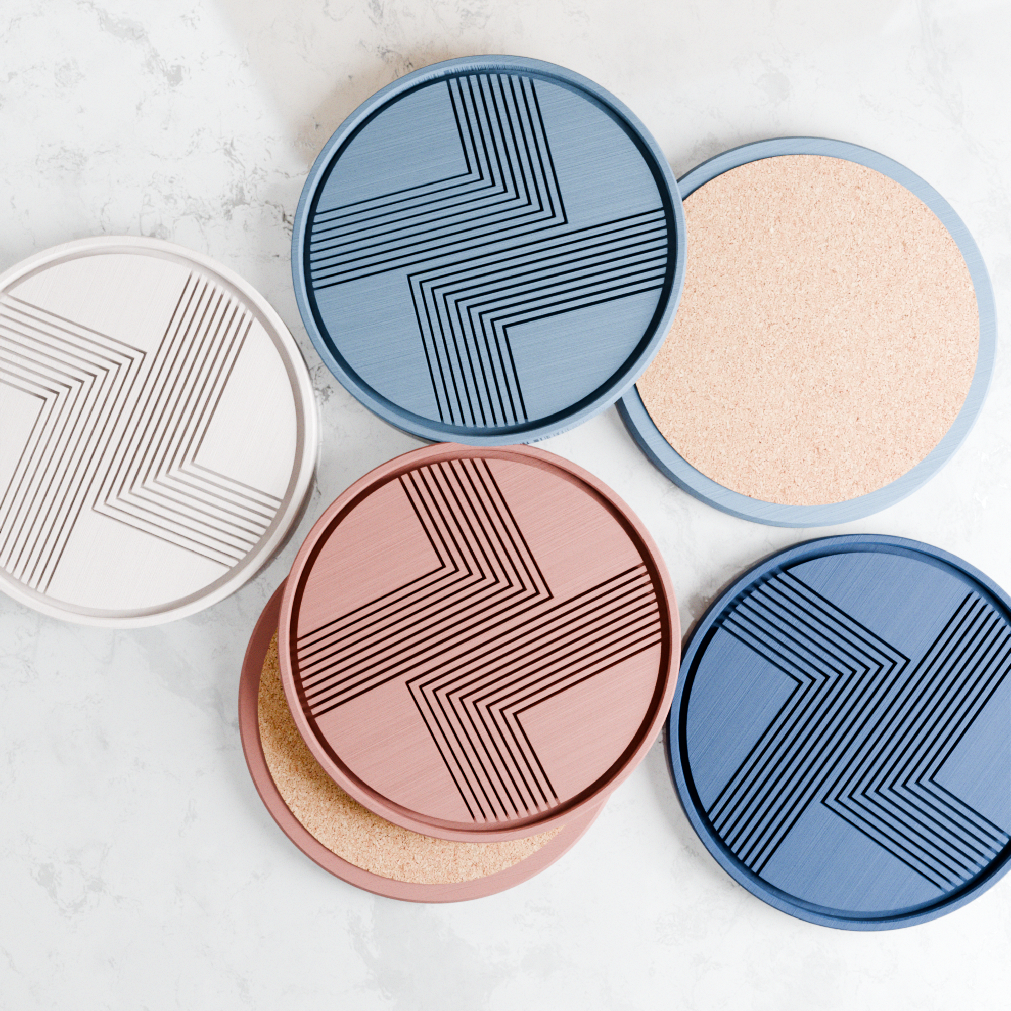 Lined Coaster from Modernized Pottery