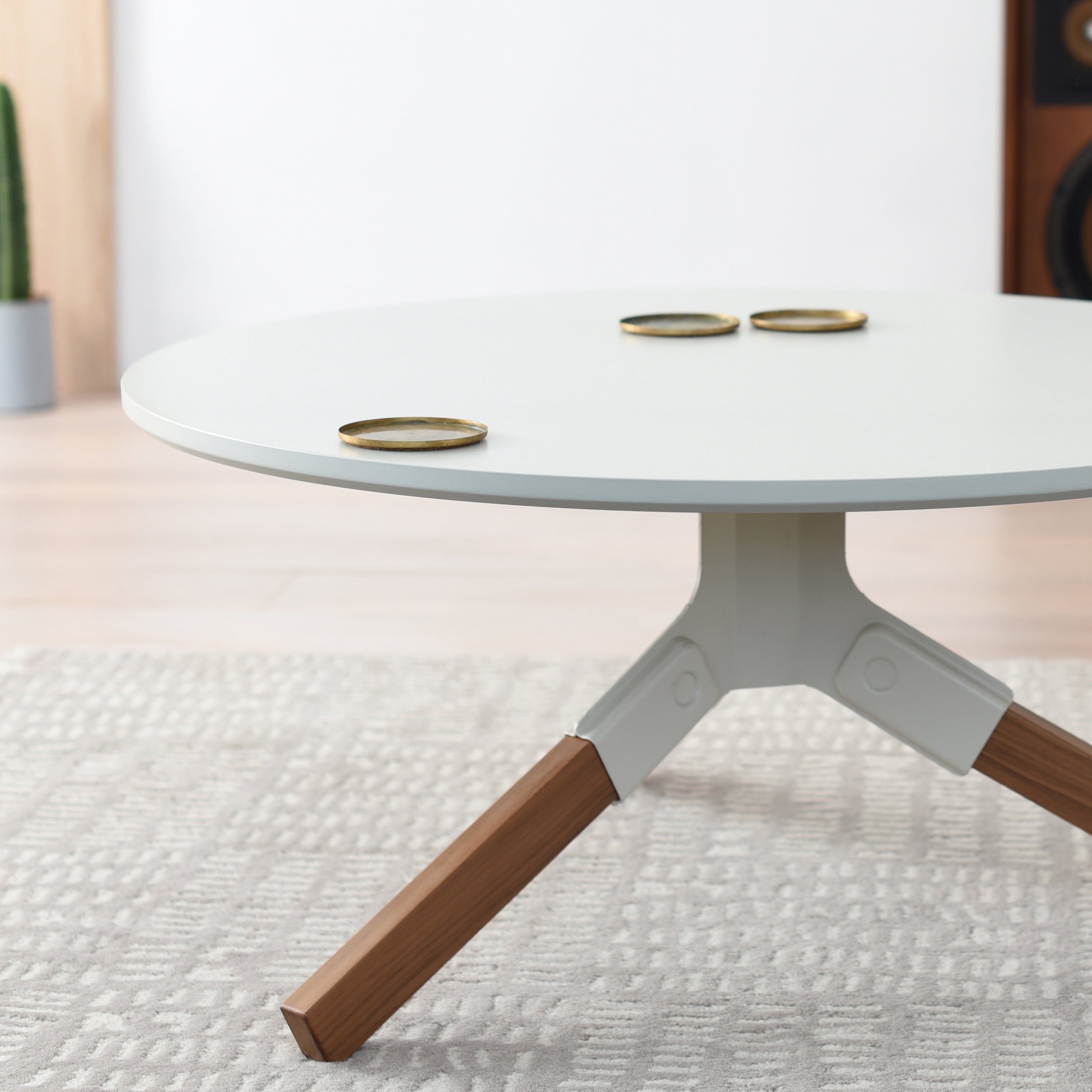 solid walnut coffee table by Misewell