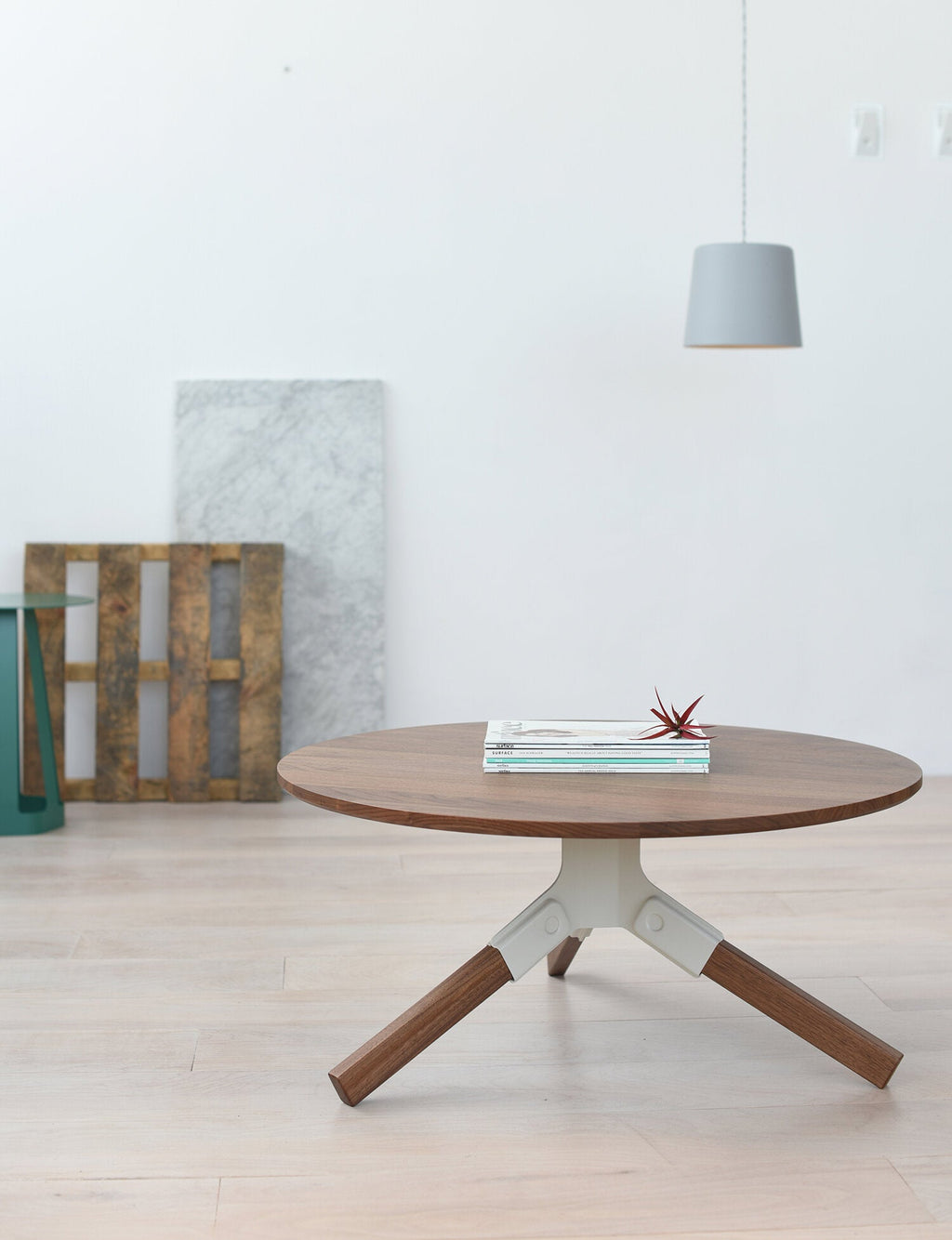 solid walnut coffee table by Misewell