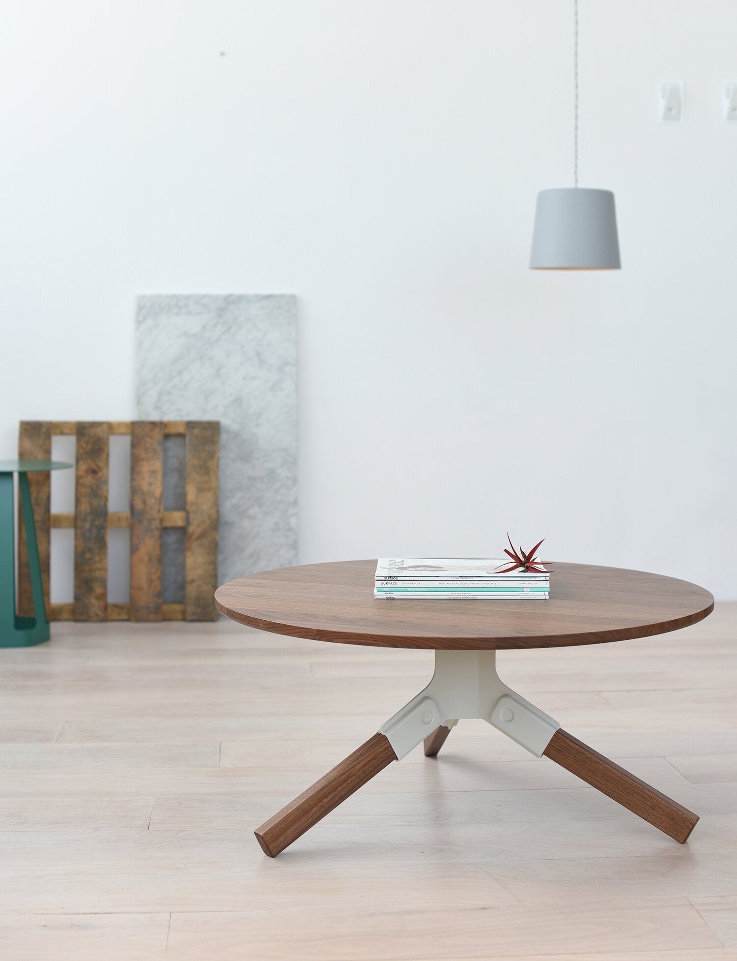 solid walnut coffee table by Misewell