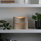 Misewell Corduroy Lamp in Dune glaze close-up