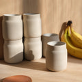 Coffee Tumbler in white matte glaze