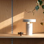 Slot Table Lamp glaze and slot opening detail