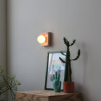 Cubic Sconce side profile showing 9 inch height