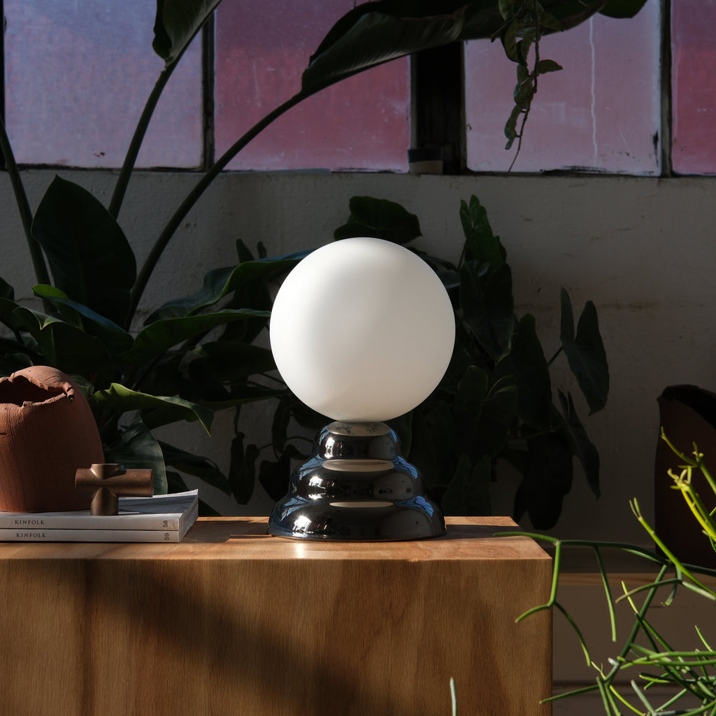 Misewell Ripple III Table Lamp 7 inch glass globe