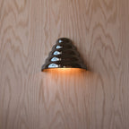Misewell Ripple Conical Sconce chrome glaze detail