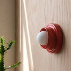 Q Sconce in Chrome glaze close-up