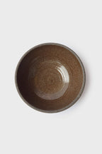 Handmade Dark Stoneware Bowl "Pumpernickel"