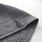 Linen Tales Dark Grey Linen & Cotton Honeycomb Waffle Towel Set