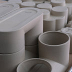 handmade double ceramic plant pot by Misewell
