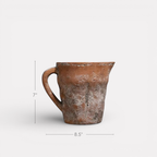 Valencia Carafe-Style Cement Planter, Hand-Painted in Aged Terracotta or Aged White, 8.5"D x 7"H