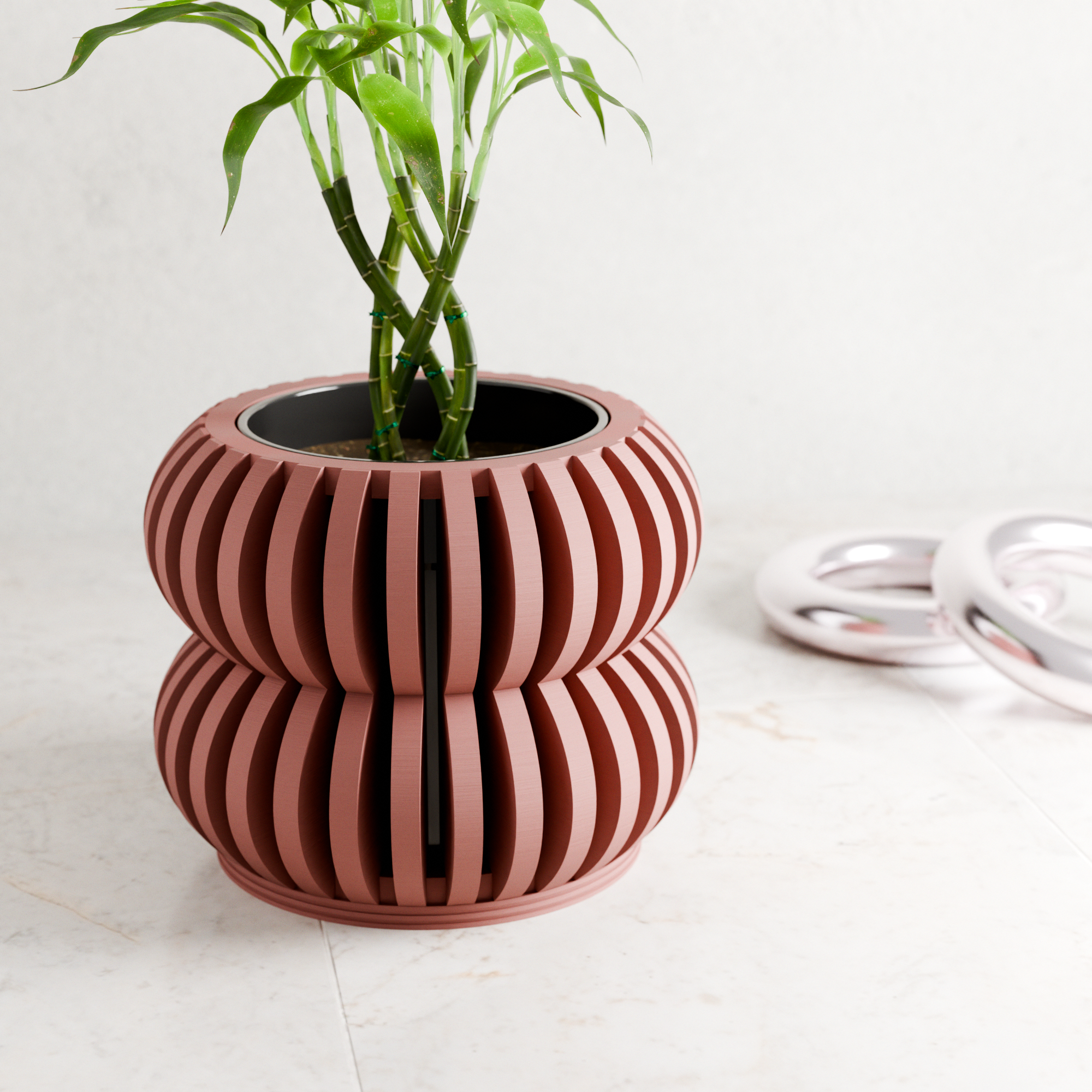 Orchid Planter Double Bubbles Planter from Modernized Pottery