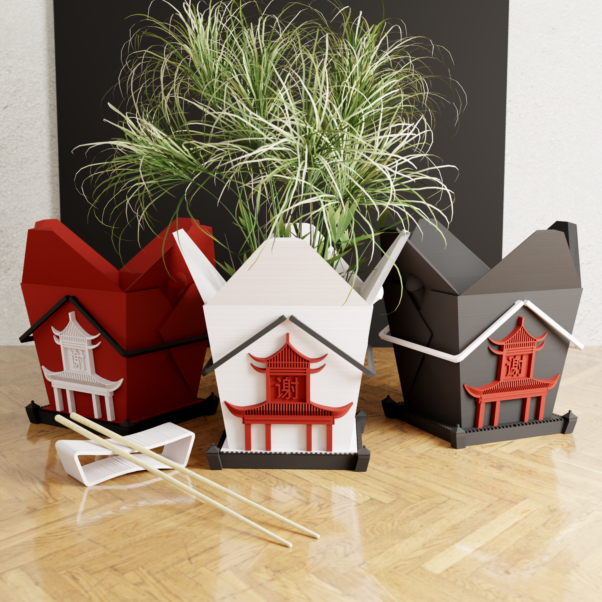 Chinese Takeout Planter from Modernized Pottery