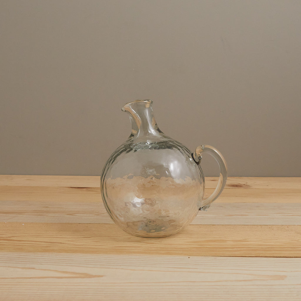 Pebble Glass Globe Pitcher