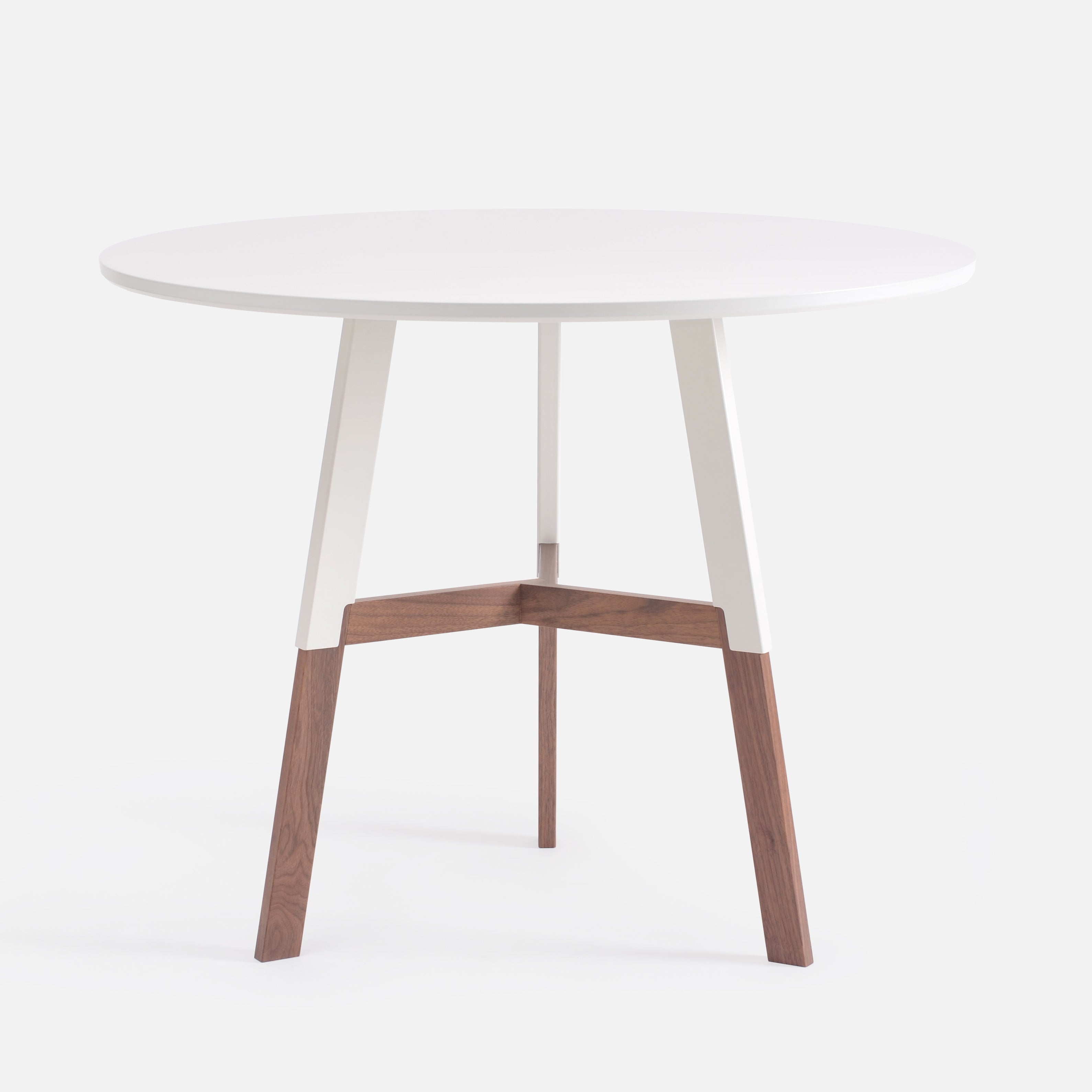 Half Nelson powder-coated top and wood base detail