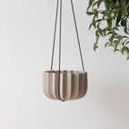 ridged ceramic planter by Misewell