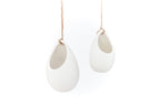 Sets of 3 or 6 Small Ivory Ceramic Vases with Tillandsia Red Abdita, Velutina and Caput Medusae Air Plants