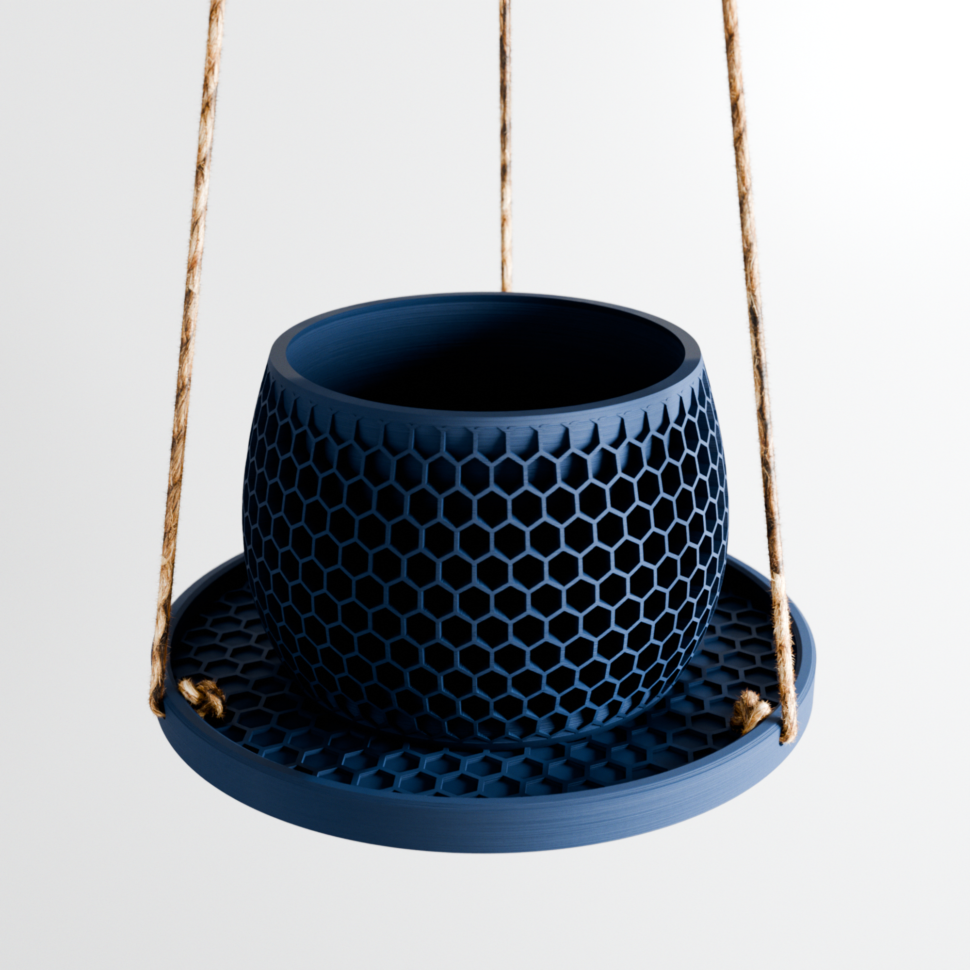 Hanging Plant Pot Tray | Honeycomb from Modernized Pottery