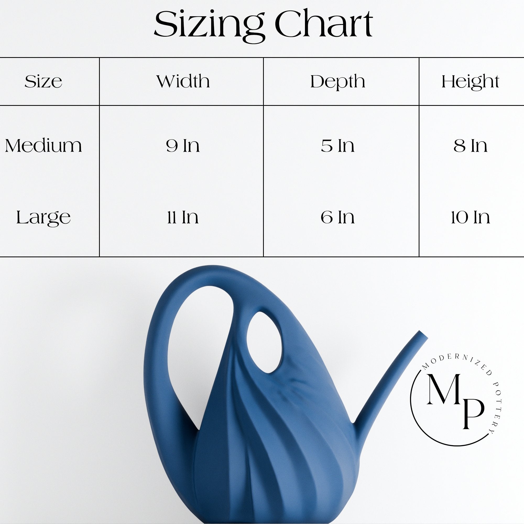 Swirl Watering Can from Modernized Pottery