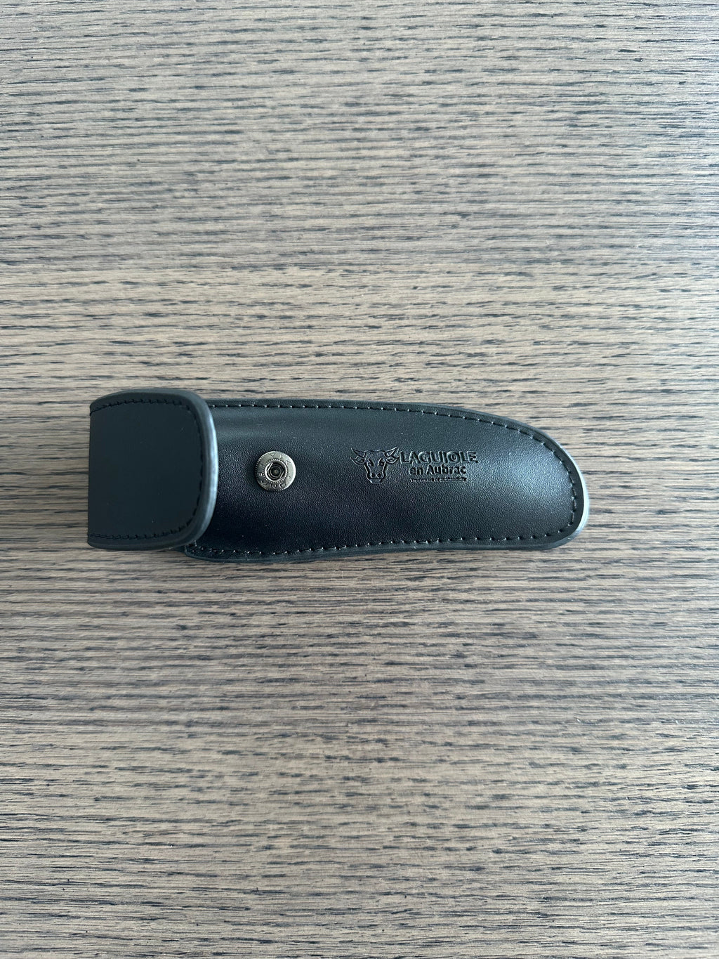 Back of the sheath showing the belt opening and snap