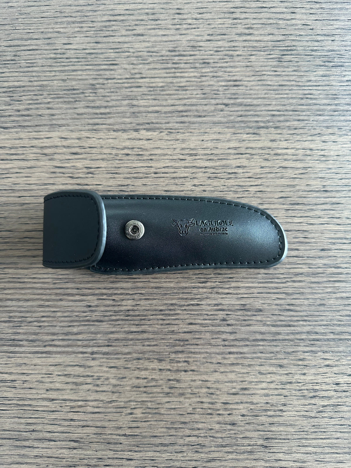 Back of the sheath showing the belt opening and snap