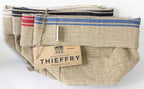 Thieffry Belgian Linen Bread Basket, Black