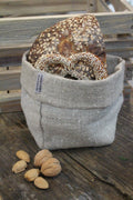Thieffry Belgian Linen Bread Basket, Raw Natural
