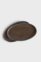 Handmade Oval Stoneware Serving Platter "Pumpernikel"