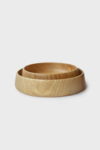 Hand Carved Wooden Plate with High Sides