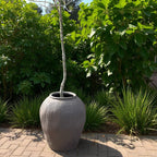Pompeii Terranova, Fiber Clay Vessel in Antique Umber, Weathered Black or Aged Gray, 14.1"D x 15.7"H
