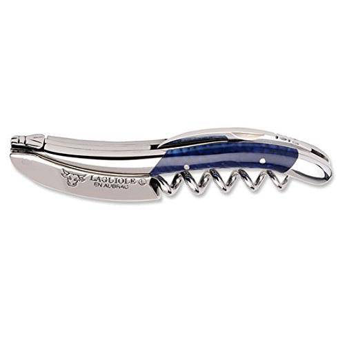 Laguiole Juma lilac corkscrew with violet handle on a white background